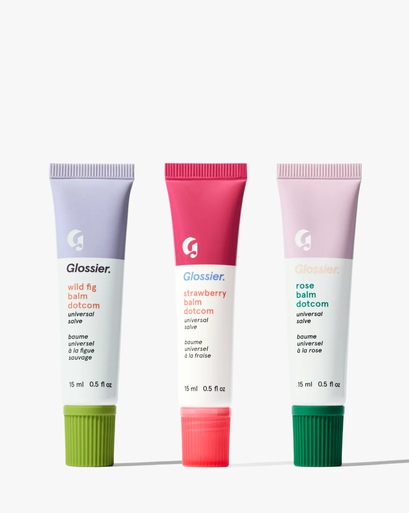 新品　Glossier balm dotcom 15ml グロッシア　4本セット Balm Dotcom Trio – Glossier