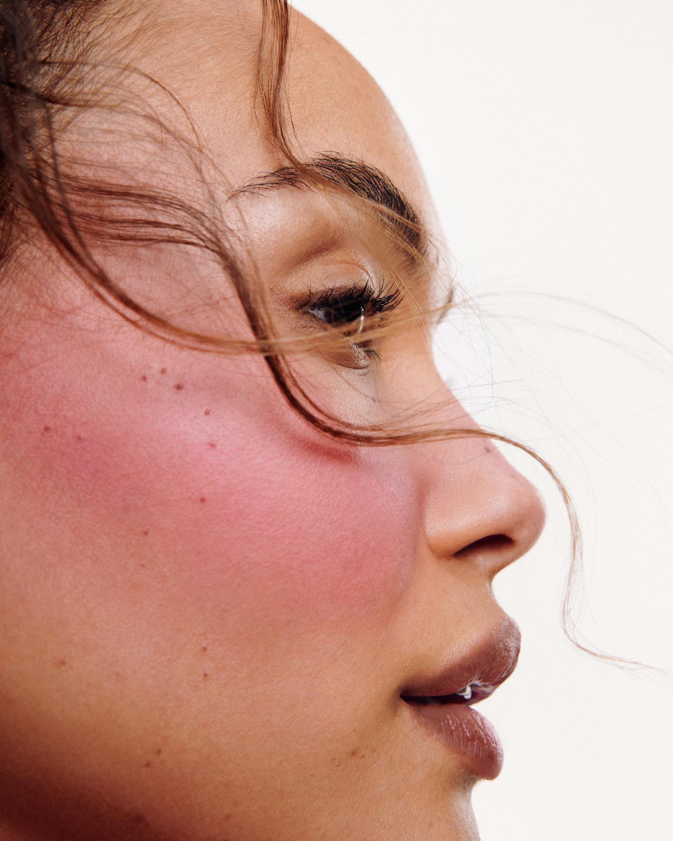 Isabella wears Cloud Paint Plush Blush in Bloom.