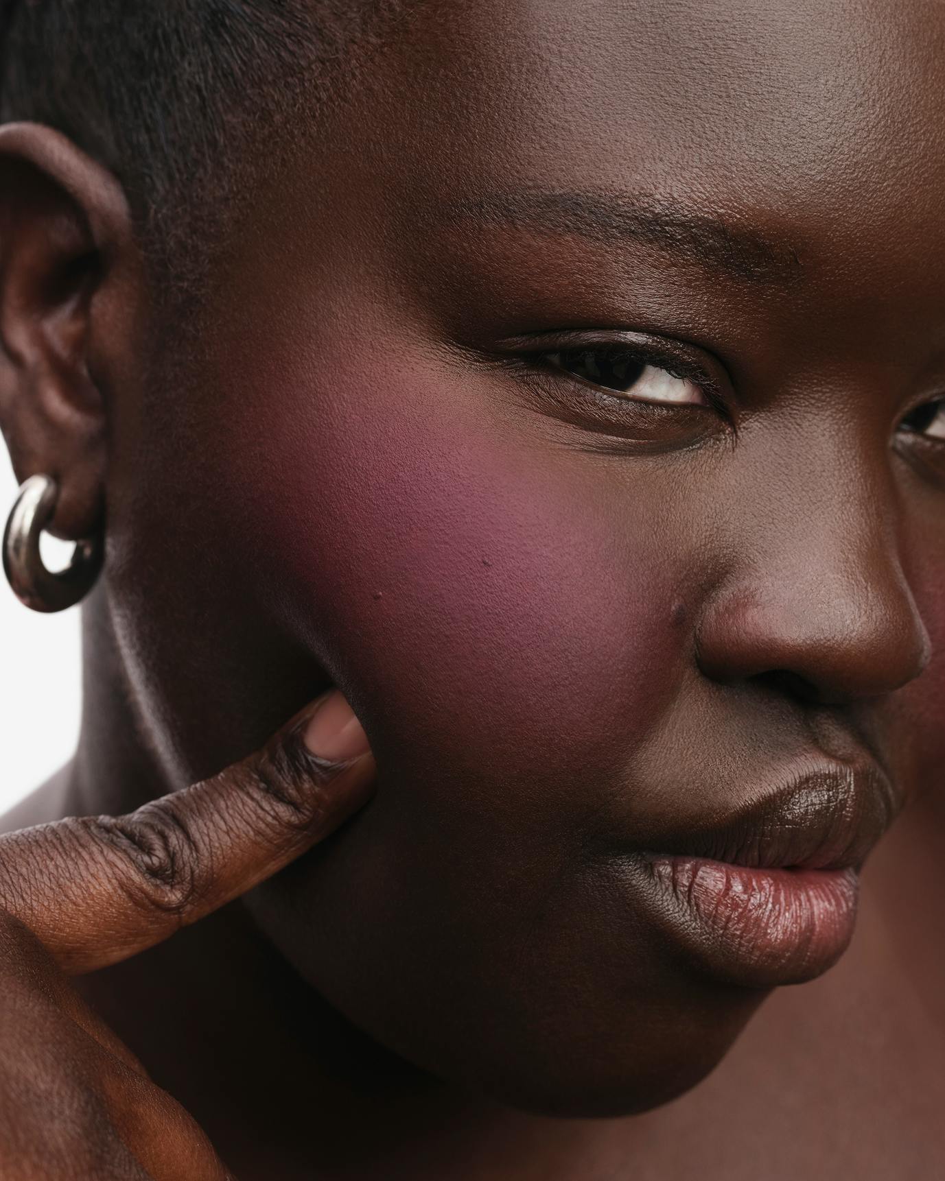 Anai wears Cloud Paint Plush Blush in Plume.