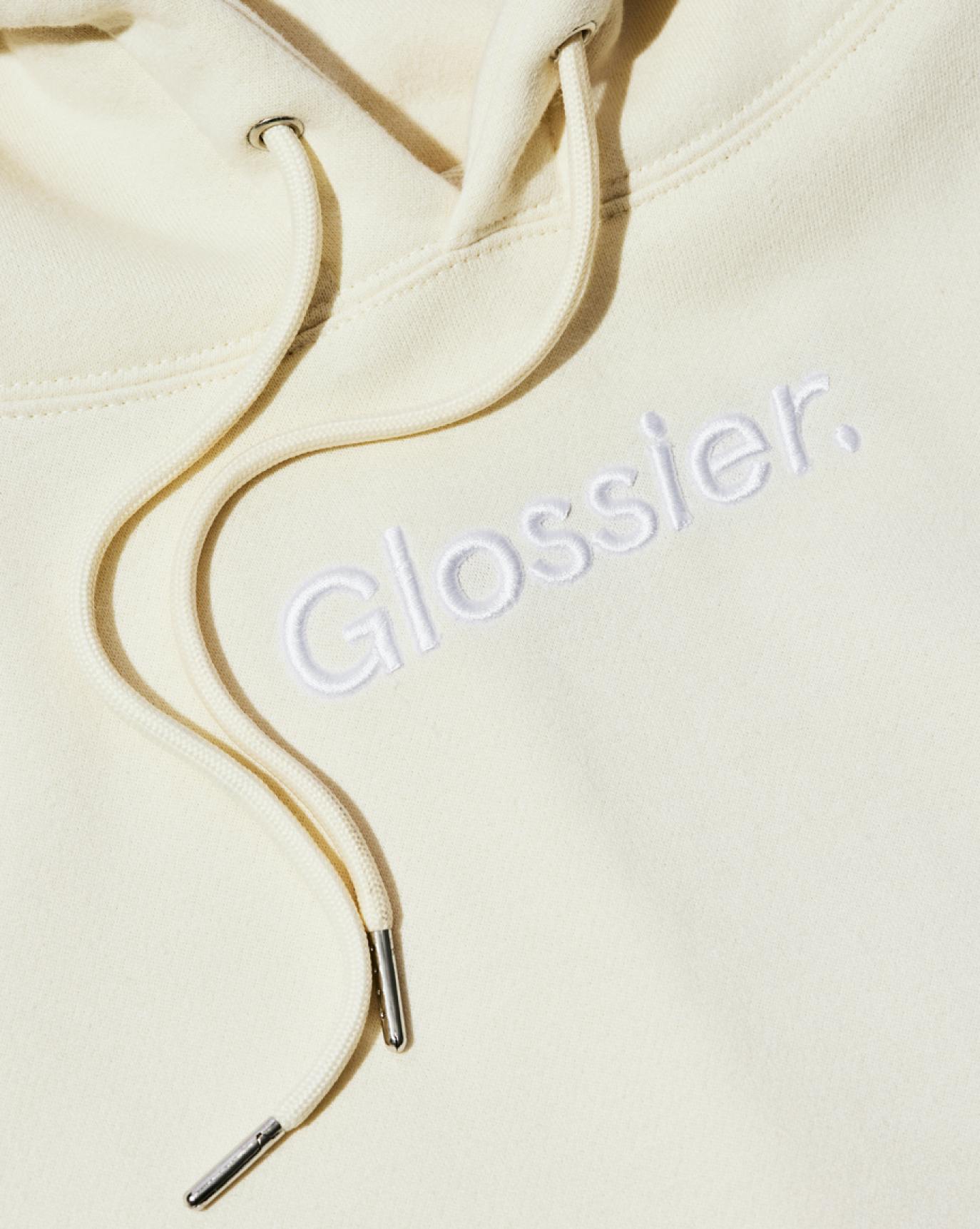 Limited Edition Embroidered Cream Hoodie – Glossier