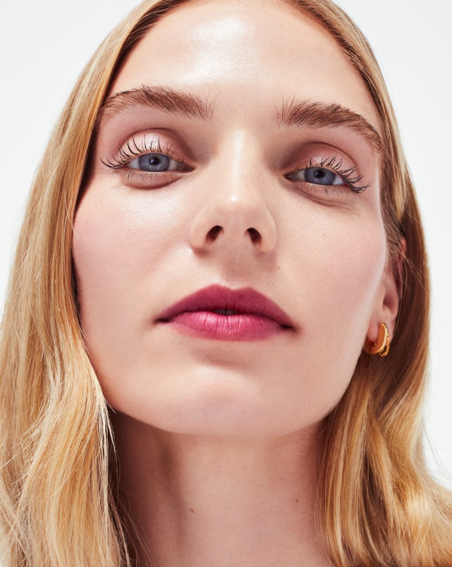 full face shot of model wearing generation g in jam on lips