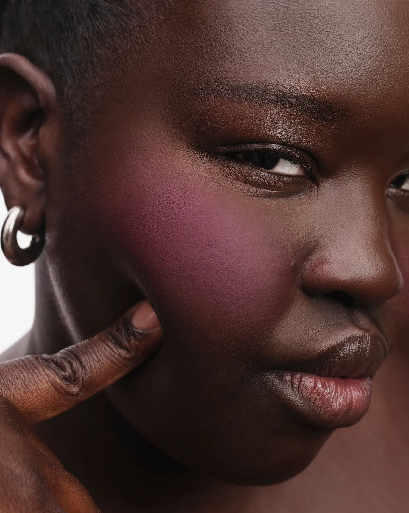 Anai wears Cloud Paint Plush Blush in Plume.