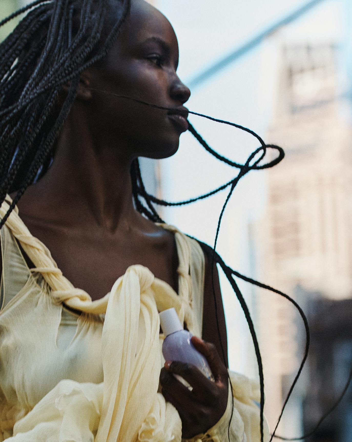 Mayor wears Glossier You Fleur.