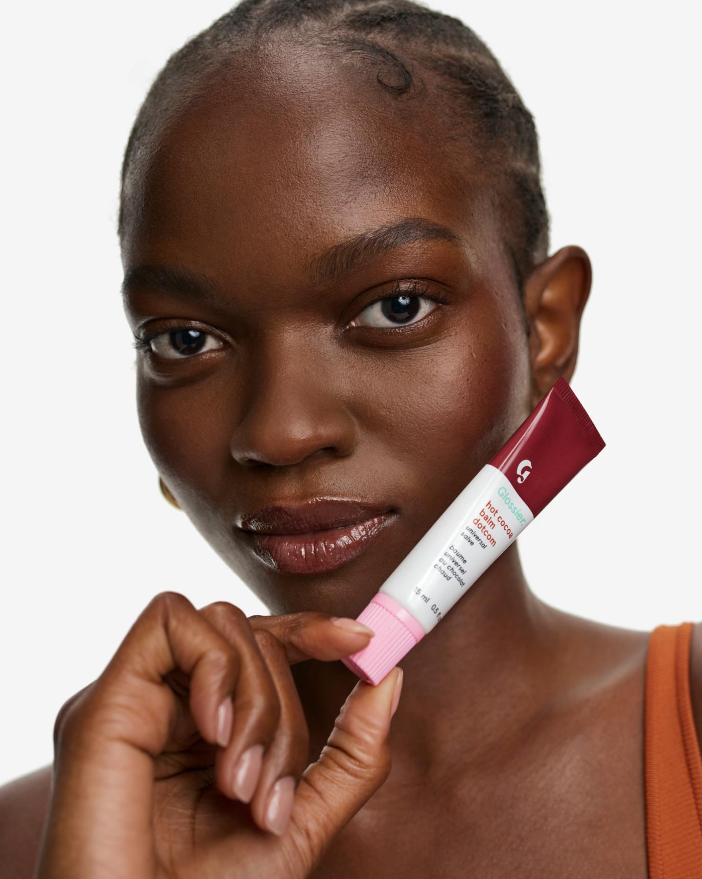 Azu wears Hot Cocoa Balm Dotcom.
