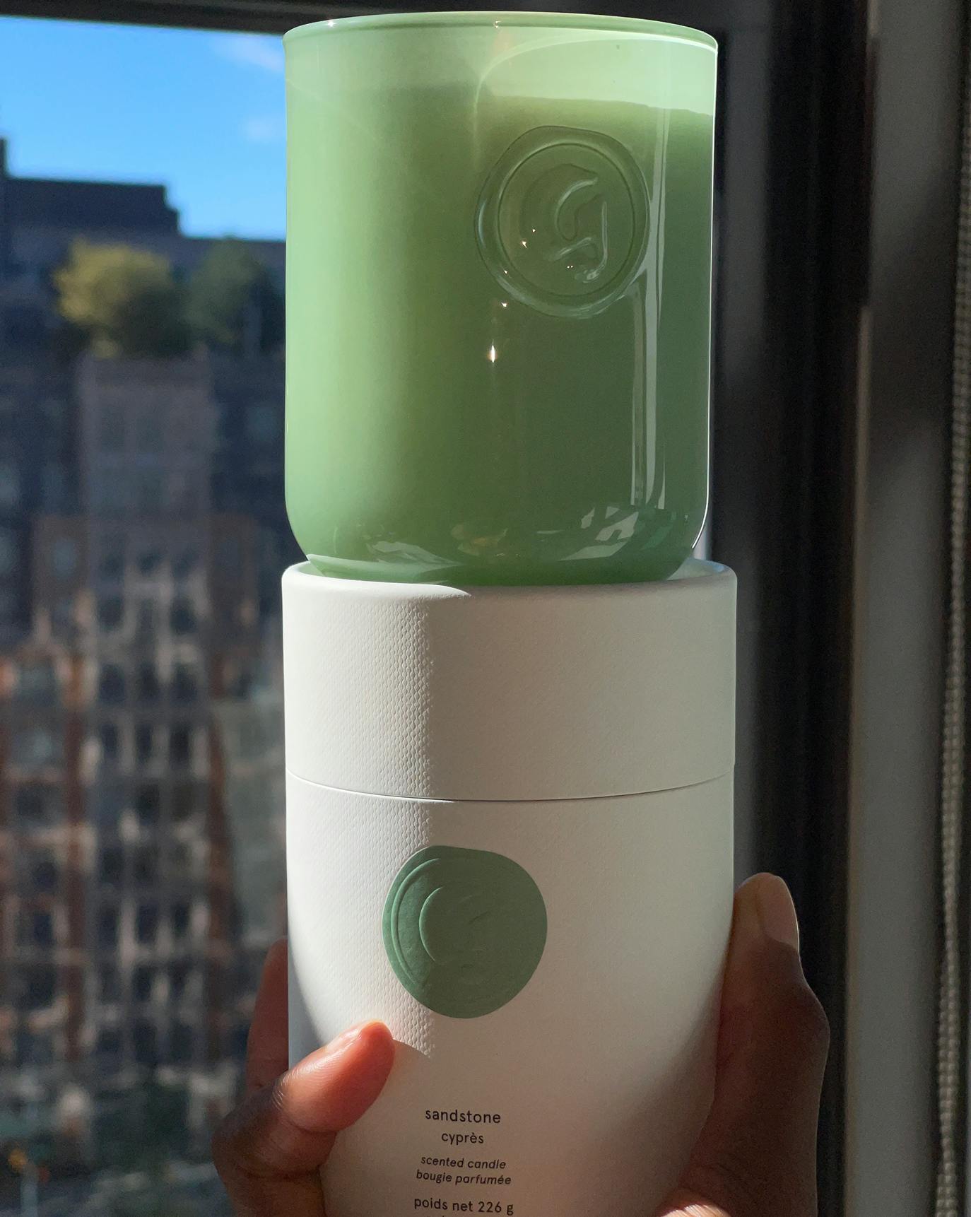 Glossier Candlesキャンドル サンドストーン sand stone Sandstone Spritz + Candle Duo – Glossier