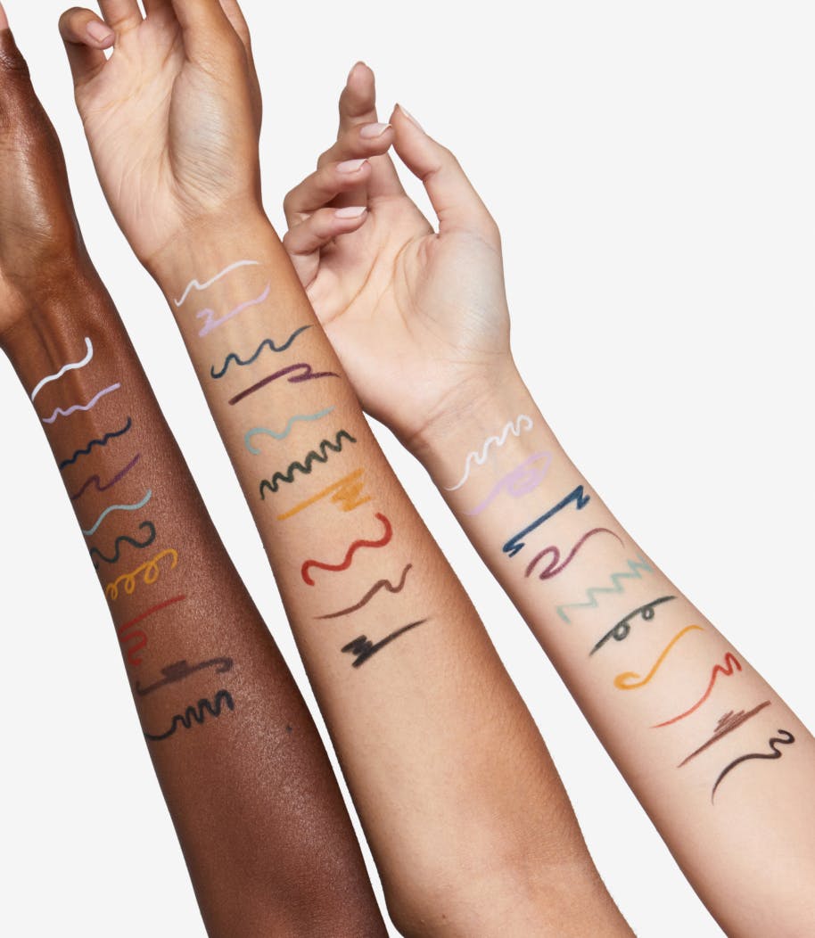 swatches of all no.1. pencil on arm