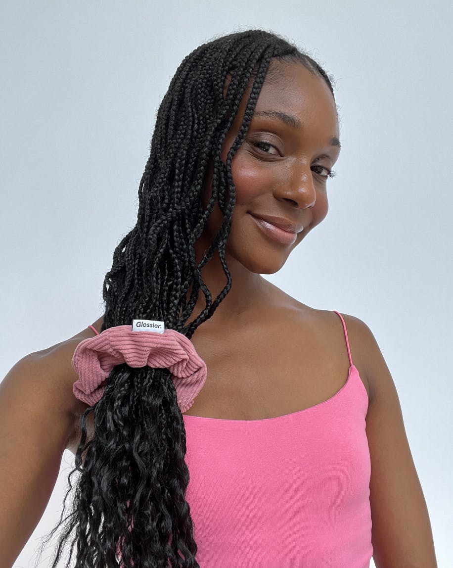 Camri wears the Scrunchie.